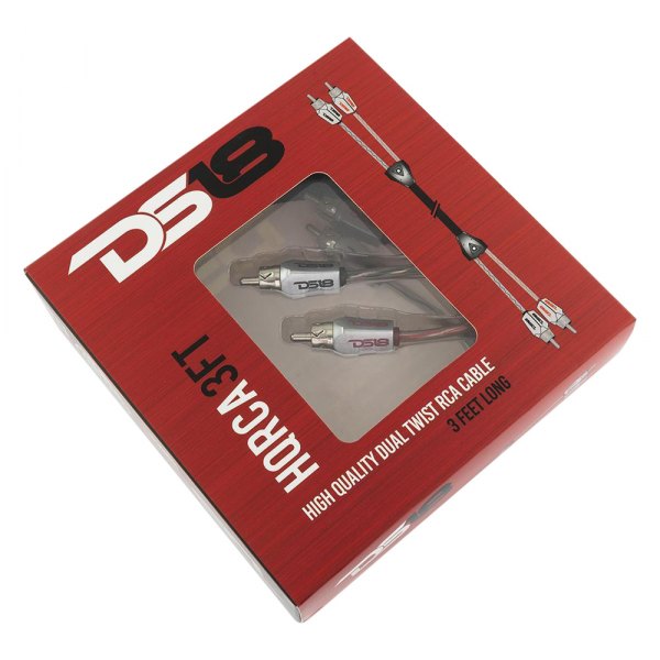 DS18® - Ultra Flex High Quality 3' RCA Wire