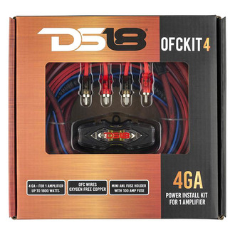 DS18® - Ultra Flex 4 AWG Cooper Installation Kit for Car Amplifiers