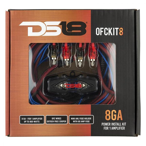 DS18® - Ultra Flex 8 AWG Cooper Installation Kit For Car Amplifiers