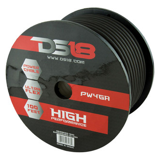 DS18® - Ultra Flex Series 4 AWG Single 100' Stranded GPT Power Cable