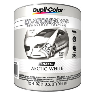 Dupli-Color® CWBQ798 - 1 qt Matte Arctic White Custom Wrap Spray-On Removable Coating