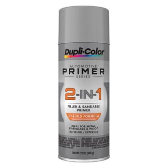 Dupli-Color® - 12 fl. oz. Black 2 in 1 Hi-Build Filler and Sandable Aerosol Primer