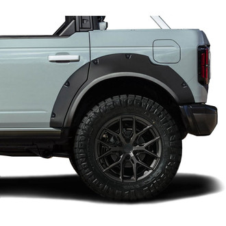 Duraflex® - Extreme Country Style 4 Piece Fiberglass Rear Fender Flares (Unpainted)