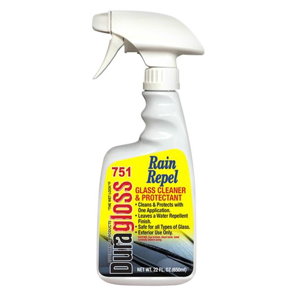 Duragloss® - 22 oz. Spray Rain Repel Glass Cleaner and Protectant