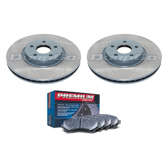 DuraGo® - Premium™ Plain Front Brake Kit with Semi-Metallic Pads