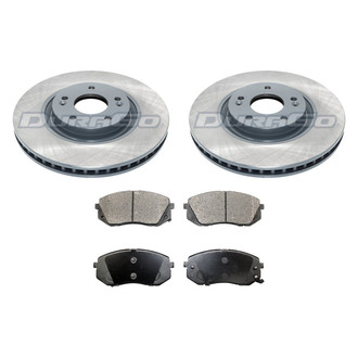 DuraGo® - Premium™ Plain Front Brake Kit with Semi-Metallic Pads