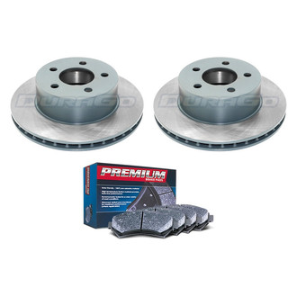 DuraGo® - Premium™ Plain Front Brake Kit with Semi-Metallic Pads