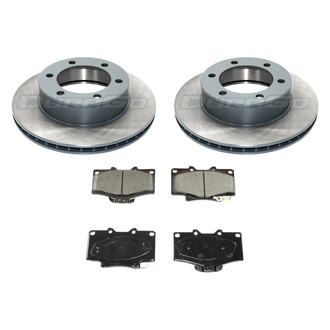 DuraGo® - Premium™ Plain Front Brake Kit with Semi-Metallic Pads
