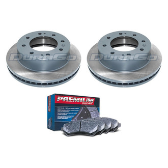DuraGo® - Premium™ Plain Front Brake Kit with Semi-Metallic Pads