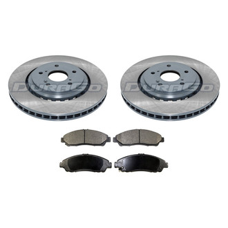 DuraGo® - Premium™ Plain Front Brake Kit with Semi-Metallic Pads