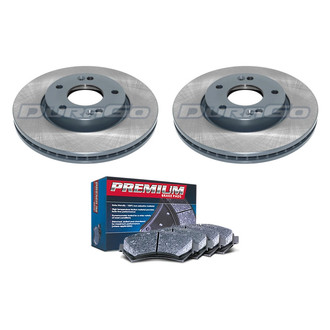 DuraGo® - Premium™ Plain Front Brake Kit with Semi-Metallic Pads