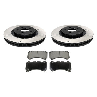 DuraGo® - Premium™ Plain Front Brake Kit with Semi-Metallic Pads