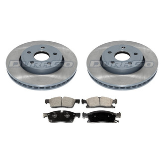 DuraGo® - Premium™ Plain Front Brake Kit with Semi-Metallic Pads