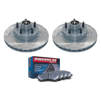 DuraGo® - Premium™ Plain Front Brake Kit with Semi-Metallic Pads
