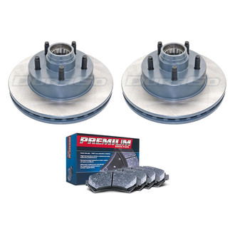 DuraGo® - Premium™ Plain Front Brake Kit with Semi-Metallic Pads
