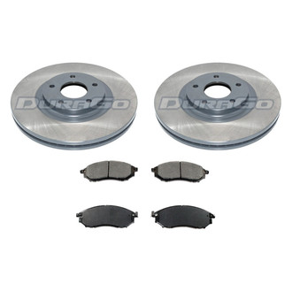 DuraGo® - Premium™ Plain Front Brake Kit with Semi-Metallic Pads