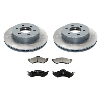 DuraGo® - Premium™ Plain Front Brake Kit with Semi-Metallic Pads