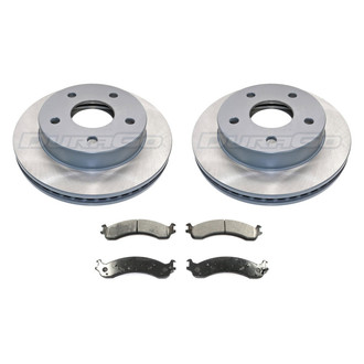 DuraGo® - Premium™ Plain Front Brake Kit with Semi-Metallic Pads