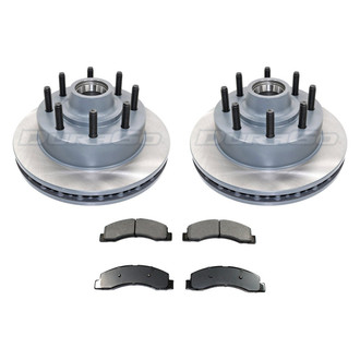 DuraGo® - Premium™ Plain Front Brake Kit with Semi-Metallic Pads