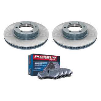 DuraGo® - Premium™ Plain Front Brake Kit with Semi-Metallic Pads