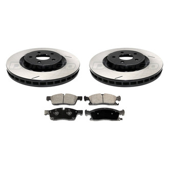 DuraGo® - Premium™ Plain Front Brake Kit with Semi-Metallic Pads