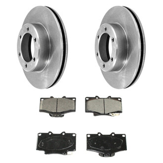 DuraGo® - Premium™ Plain Front Brake Kit with Semi-Metallic Pads