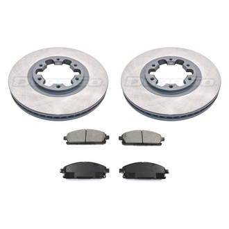 DuraGo® - Premium™ Plain Front Brake Kit with Semi-Metallic Pads