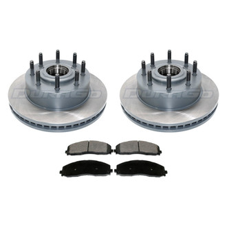 DuraGo® - Premium™ Plain Front Brake Kit with Semi-Metallic Pads