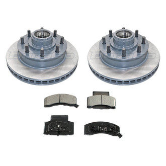 DuraGo® - Premium™ Plain Front Brake Kit with Semi-Metallic Pads