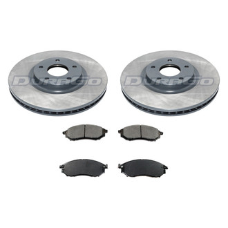 DuraGo® - Premium™ Plain Front Brake Kit with Semi-Metallic Pads