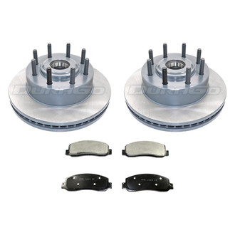 DuraGo® - Premium™ Plain Front Brake Kit with Semi-Metallic Pads