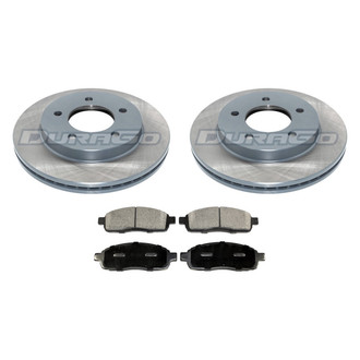 DuraGo® - Premium™ Plain Front Brake Kit with Semi-Metallic Pads