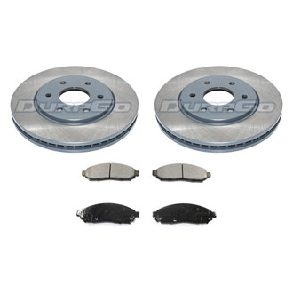 DuraGo® - Premium™ Plain Front Brake Kit with Semi-Metallic Pads