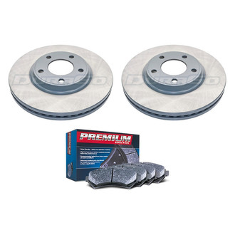 DuraGo® - Premium™ Plain Front Brake Kit with Semi-Metallic Pads