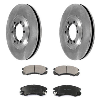 DuraGo® - Premium™ Plain Front Brake Kit with Semi-Metallic Pads