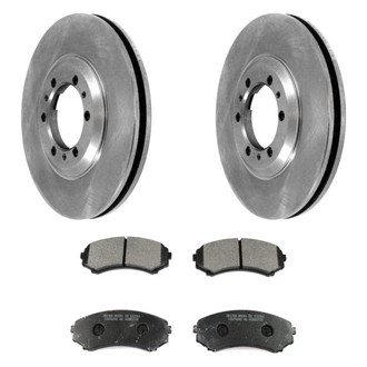 DuraGo® - Premium™ Plain Front Brake Kit with Semi-Metallic Pads