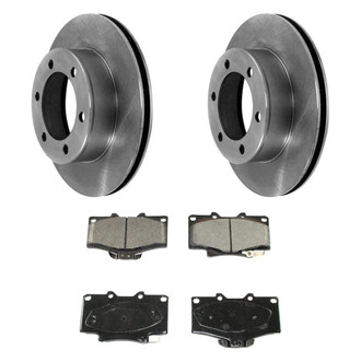 DuraGo® - Premium™ Plain Front Brake Kit with Semi-Metallic Pads