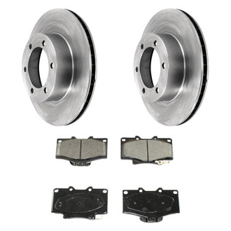 DuraGo® - Premium™ Plain Front Brake Kit with Semi-Metallic Pads