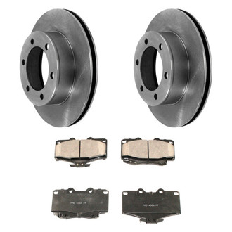 DuraGo® - Premium™ Plain Front Brake Kit with Semi-Metallic Pads