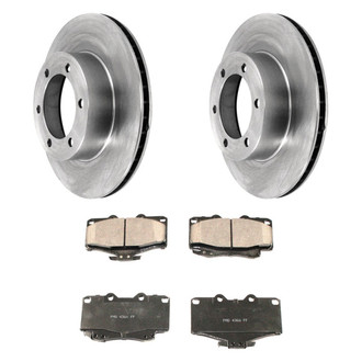 DuraGo® - Premium™ Plain Front Brake Kit with Semi-Metallic Pads