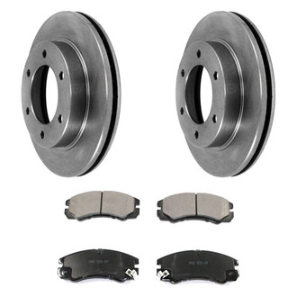 DuraGo® - Premium™ Plain Front Brake Kit with Semi-Metallic Pads