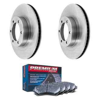DuraGo® - Premium™ Plain Front Brake Kit with Semi-Metallic Pads