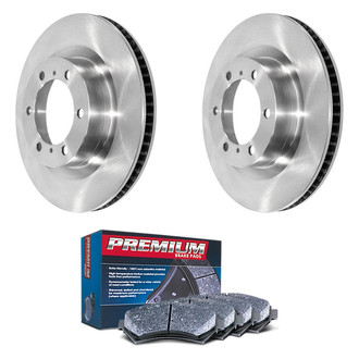 DuraGo® - Premium™ Plain Front Brake Kit with Semi-Metallic Pads