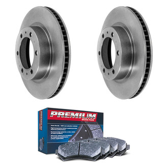 DuraGo® - Premium™ Plain Front Brake Kit with Semi-Metallic Pads