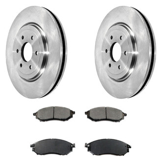 DuraGo® - Premium™ Plain Front Brake Kit with Semi-Metallic Pads