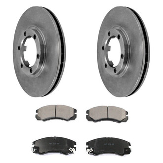 DuraGo® - Premium™ Plain Front Brake Kit with Semi-Metallic Pads