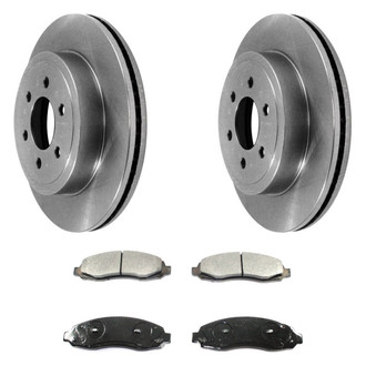 DuraGo® - Premium™ Plain Front Brake Kit with Semi-Metallic Pads