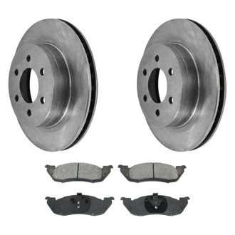 DuraGo® - Premium™ Plain Front Brake Kit with Semi-Metallic Pads