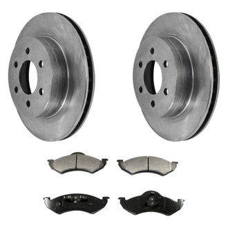 DuraGo® - Premium™ Plain Front Brake Kit with Semi-Metallic Pads