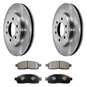 DuraGo® - Premium™ Plain Front Brake Kit with Semi-Metallic Pads